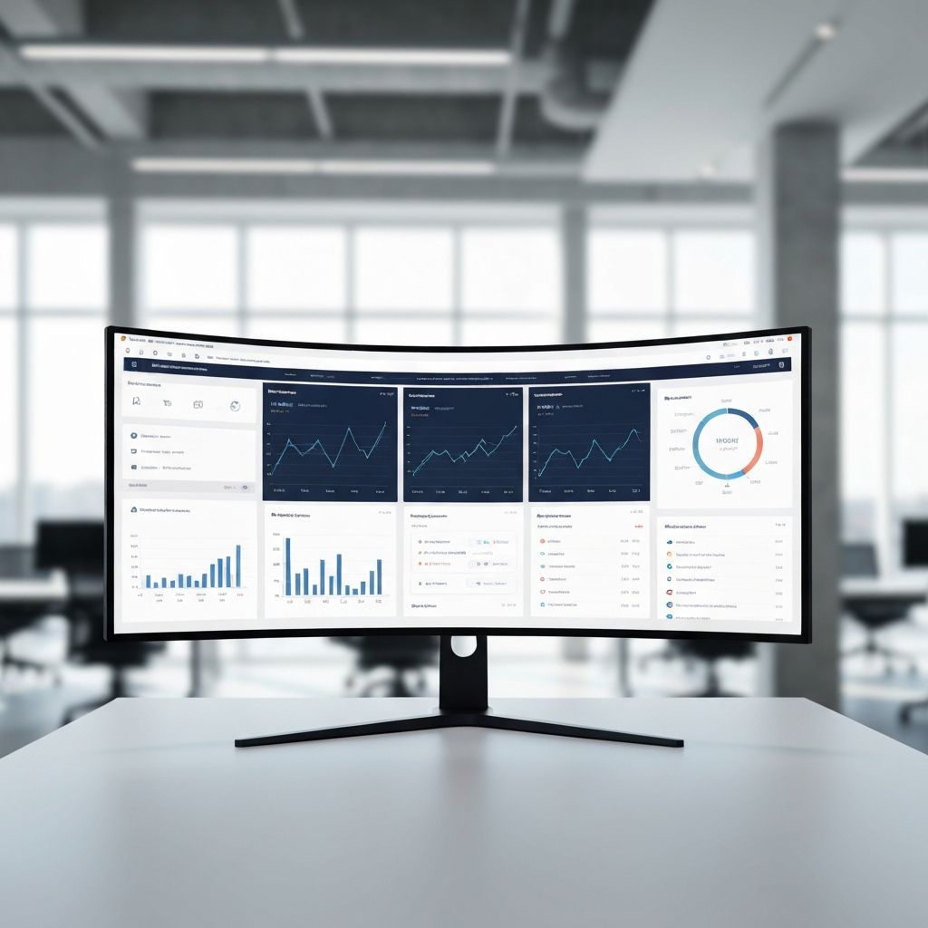 Custom operations dashboard on a large monitor
